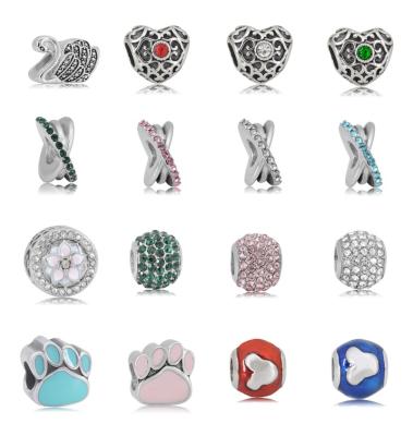 China Top Sale Designer Jewelry Fashionable Silver Dog Paw Spacer Charms For Jewelry Making for sale