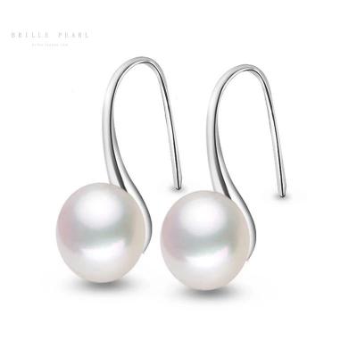 China Wholesale S925 Style Simple Cute Silver Freshwater Pearl Earrings Fashionable /lovely/Fashion Female Gift for sale