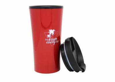 China Spill Free Plastic Portable Insulated Coffee Mugs Suction Cup 12 Oz Leak Proof for sale