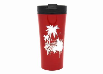 China 12 Oz Leak Proof Portable Coffee Cup With Customized Pattern / Food Grade Plastic for sale