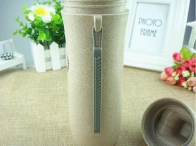 China Adults Degradable Wheat Fiber Coffee Cup Smells Good With Leak Proof Lid for sale