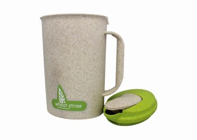 China Heat Resistant wheat straw Hot And Cold Water Filter Jug With Lid And Handle for sale