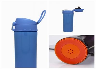 China Blue Vacuum Insulated Portable Coffee Cup For Outdoor Sports / Camping / Hiking for sale