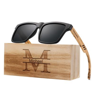 China Holiday decoration & Custom Engraved Gift Men Polarized Wooden Sunglasses Personalized Women Sun Glasses Pattern Glass Wooden Gift In Wooden Box for sale