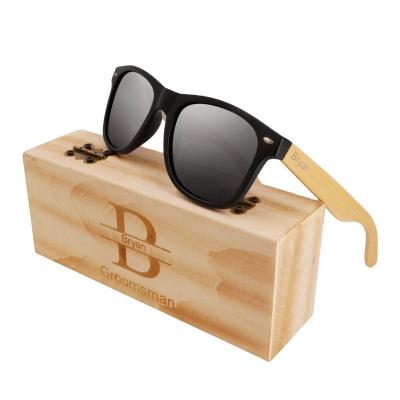 China Environmental Friendly Wooden Sunglasses Personalized Custom Women Men Sunglasses Engraved Wooden Sunglasses Groomsmen Gift for sale