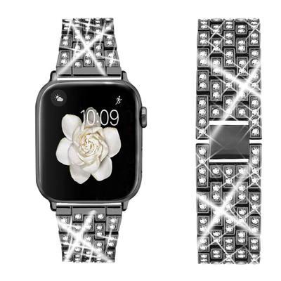 China Fashion Luxury Bling Crystal Rhinestone Diamond Shiny Strap Watch Band For Apple Watch All Series 4 Se 5 6 for sale