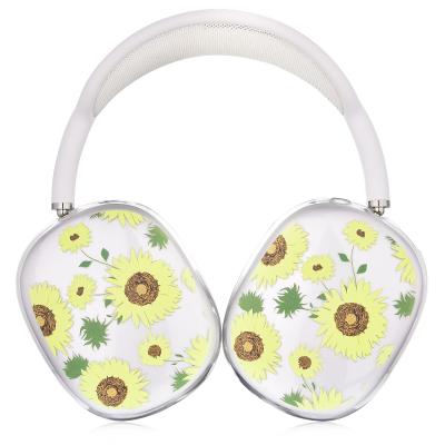 China For Airpods Pro 2021 Women Girls Luxury Cute Luxury Sunflower Print TPU Hard Case For Airpods Max for sale