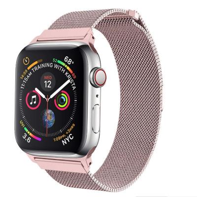 China Wholesale Fashion Mesh Loop Stainless Steel Magnetic Milanese Watch Bands For Apple Watch Series 5 4 3 2 1 for sale