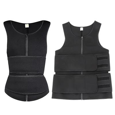 China Men's QUICK DRY Hot Selling Neoprene Slim Fit Body Shaper Slimming Double Corset Belt Waist Trainer Vest for sale