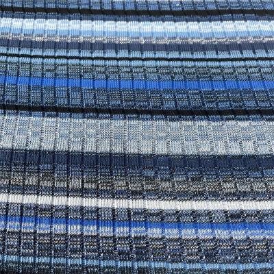 China Hot Sell New Anti Pill Items TR High Quality Stripe Yarn-dye Knitting Fabric For Shirt Dressing for sale