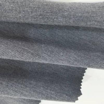 China Organic Hot Sale High Quality Stretch Knitted Fabric 43.7%Modal 49.4%Polyester 6.9%Spandex Rib Fabric Of Shirts for sale