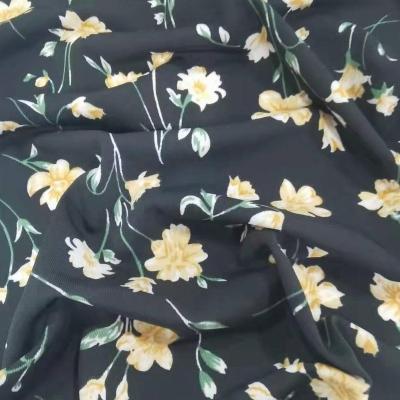 China Supplier High Quality Gold Tear-Resistant Knit Fabric Polyester Spandex 205GSM Plain Jersey Printed Fabric For T-shirts for sale