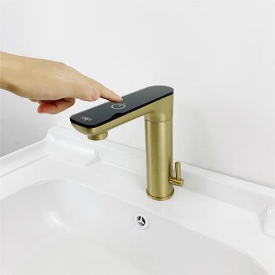 China Odm Latests Design OEM Smart Faucets Sense Gold 304 Stainless Steel Sink Mixer Automatic Touch Faucet for sale