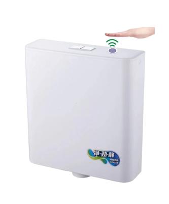 China Dual-flow no need external power supply, with button on top smart plastic water tank toilet senssor dual function water tank for sale