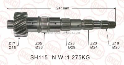 China Chevrolet Sail 1.2MT Output Shaft WITH TEETH NO. 17/35/28/23/19 check blew details for sale