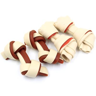 China 200g Dog Bite Viable Elastic Stick Knotted Bone Dog Chewing Clean Teeth Dog Snack for sale