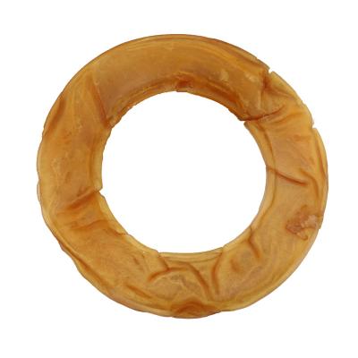 China Sustainable Healthy Teeth Chews Snacks Bones Bite Resistant Clean Teeth Whip Pressurering Chews Skin Ring Dog Snacks for sale