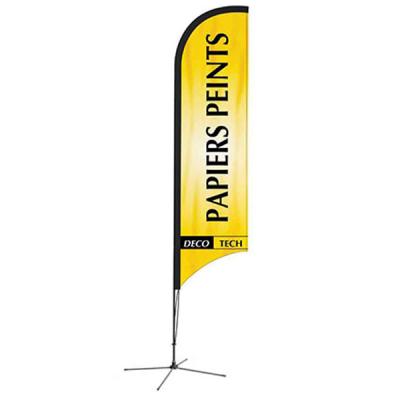 China Outdoor Advertising Display Outdoor Flag Poles Aluminum Feather Flagpole for sale