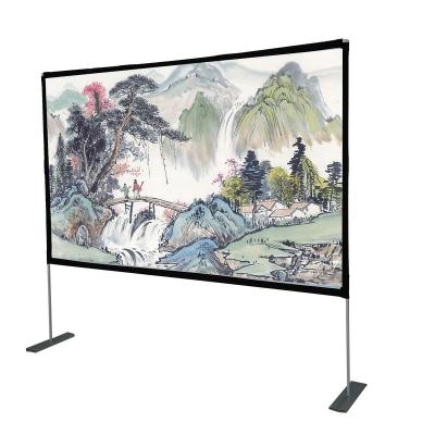 China Electric Portable Cheap Foldable Projection Screen, Simple Quick Fold, Easy to Use Carry Screens Outdoor &Indoor for sale