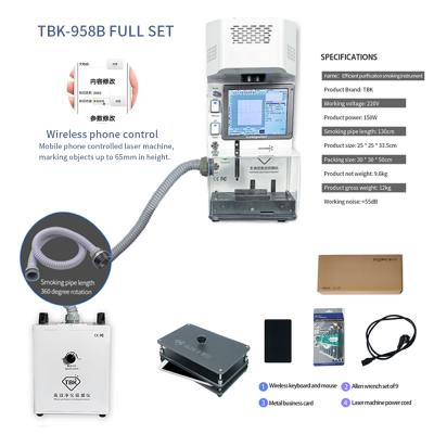 China TBK 958B Laser Engraving Machine Mobile Phone Workshop Repairs Pin Marking Machine DIY Logo Laser Printing for sale