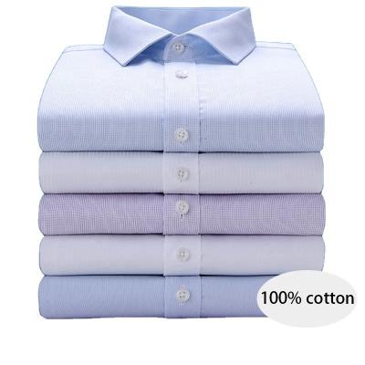 China Anti-pilling 100 long sleeve shirts that require no ironing cotton liquid ammonia for men for sale