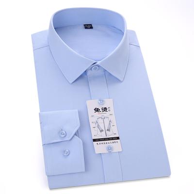 China Professional men's tencel cotton long-sleeved fine twill white shirt anti-pilling plush shirt wholesale for sale