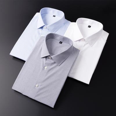 China High End DP Cotton Anti Pilling Shirt Men's Short Sleeve Shirt Men's Tailoring Shirt for sale