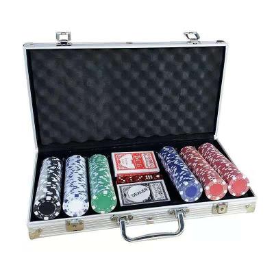 China 300 Pieces ABS Classic Casino Poker Chips Chips Texas Game Customized Poker Chips 5 Colors Set for sale