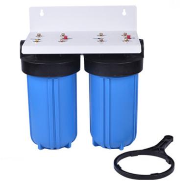 China House Prefiltration 2 Stage 10 Inch Big Blue Built-In Water Filter Housing For Household Prefiltration for sale