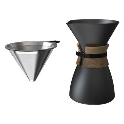 China Sustainable V60 Dripper Ceramic Hand Drip Coffee Maker Heat Resistant Share Coffee Pot Handmade Coffee Pour Over Set for sale