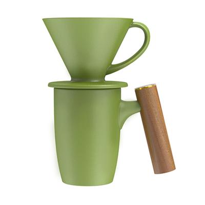 China Sustainable Home Outdoor Office Ceramic Origami Style Camping Coffee Pour Over Dripper Coffee Dripper Ceramic Dripper Coffee Maker for sale