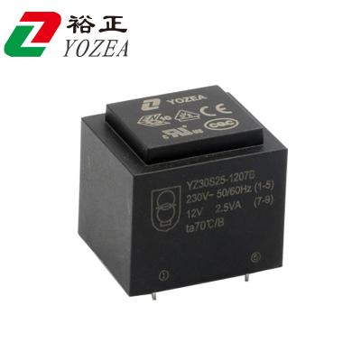 China Long life EI30/18, 2.5VA CE ROHS 120v 110v to 12 v encapsulated power transformer per isolation small size for sale