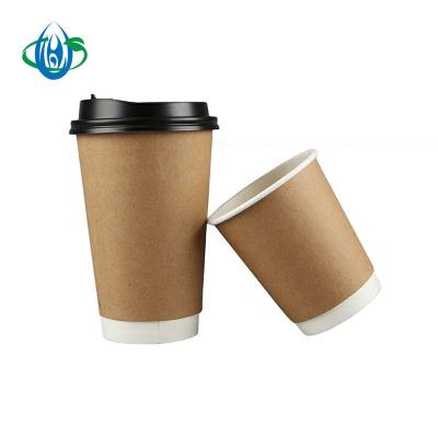 China 4oz 8oz 12oz 16oz Biodegradable Custom Paper Coffee Cups Logo Disposable Single Double Wall With Lids for sale