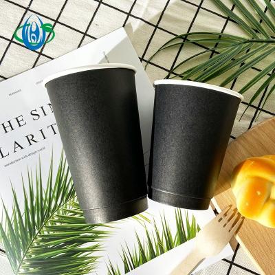 China Biodegradable Customize Double Wall Mug Logo Printed Disposable Paper Coffee Mugs for sale