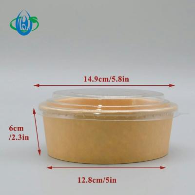 China Wholesale Custom Biodegradable Printed Disposable Food Packaging Take Out Wrapping Paper Salad Soup Noodle Bowls With Lids for sale