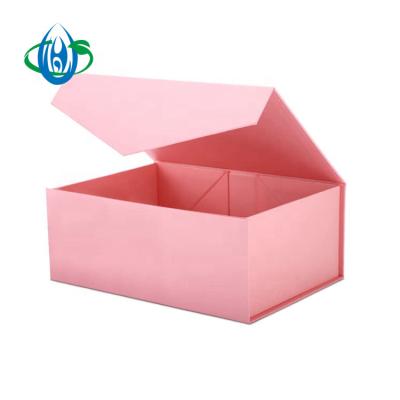 China Disposable Custom Design Matte Black Large Rigid Paper Cardboard Gift Packaging Magnetic Folding Box For Wedding Dress for sale