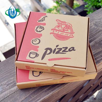 China Factory Price Corrugated Recyclable Paper Pizza Box Packaging Pizza Takeout Box Custom Logo for sale