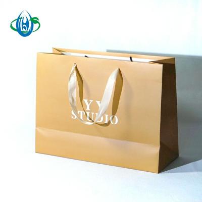 China Custom Print Recyclable Recycled Paper Bag With Logo Paper Craft Gift Shopping Wrapping Paper Bag Personalized For Brown Kraft Paper for sale