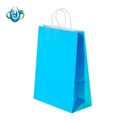 China Custom Logo Recyclable Cheap Disposable Biodegradable Kraft Paper Bag With Handle for sale