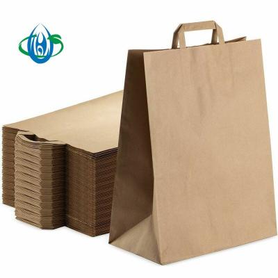 China Recyclable Custom Logo Printing Gold Stamping Printed White Kraft Paper Gift Paper Shopping Bags With Logos for sale