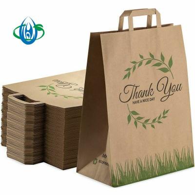 China Recyclable Custom White Size Logo Printed Package Paper Bag Handle Paper Bag Kraft Paper Shopping Bag for sale