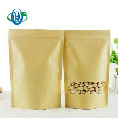 China Recyclable Kraft Zipper Paper Bag Shopping Paper Bag With Seal For Packing Coffee Bean, Food Powder. dried beans for sale