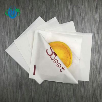 China Recyclable Custom Printed Grease Oil Proof Kraft Paper Greaseproof Paper Bags For Fried Food for sale