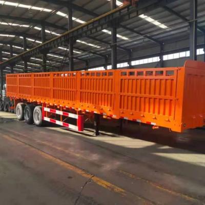 China Truck Trailer 60ton Side Wall Tri Axle Semi Trailer for sale