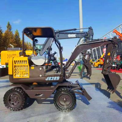 China Construction Material Stores JG30S 2.5ton Small Wheel Excavator for sale