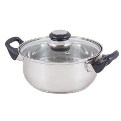 China Stocked best price sets 6pcs set with glass lid with encapsulated induction cookware stainless steel for sale