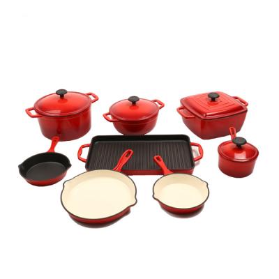 China Sustainable new type cooking pot 12pcs non stick cookware with bakeware melting cookware set for sale