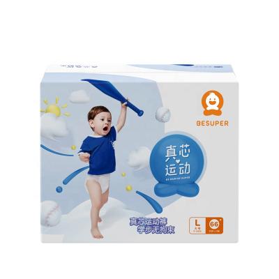 China 360Â ° Large Elastic Surrounding Belt Besuper D075 Disposable Baby Pants Diaper Baby Bamboo Diaper Plastic Pants L33*2 for sale