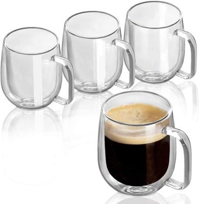 China Double Wall Cup Viable Low Price Glass Coffee Mug Glass Water Cup Manufacturer for sale