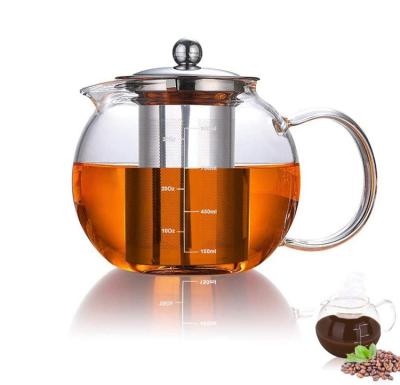 China Customized wholesale glass teapots contemporary transparent color double cup glass maker for sale